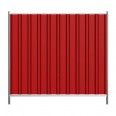 Schake Mobilzaun Trapez 2,2x1,2m mit Stahlblechfüllung, rot