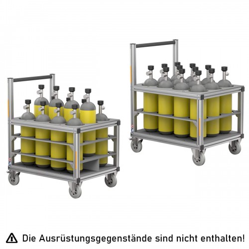 Günzburger Rettungstechnik Transportwagen Atemluftflaschen 800x610mm
