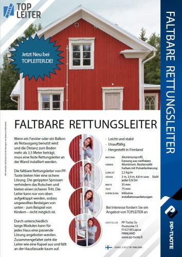 Faltbare Rettungsleiter für eine schnelle Fluchtmöglichkeit