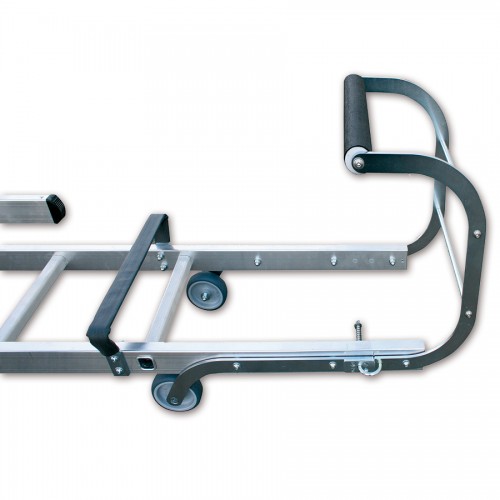 MUNK Rettungstechnik Dachleiter mit klappbarem Sicerheitsbügel aus Aluminium British Standard