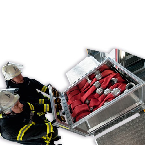 MUNK Rettungstechnik Rollcontainer Schlauch gerollt