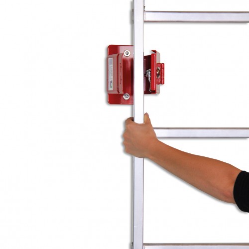 MUNK Rettungstechnik Leiterhalter pulverbeschichtet RAL3000 mit CL1-Schloss