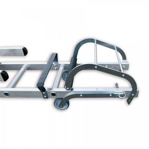 MUNK Rettungstechnik Dachleiter mit klappbarem Sicerheitsbügel aus Aluminium British Standard